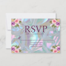 Moeder van parel iriserende RSVP-kaarten