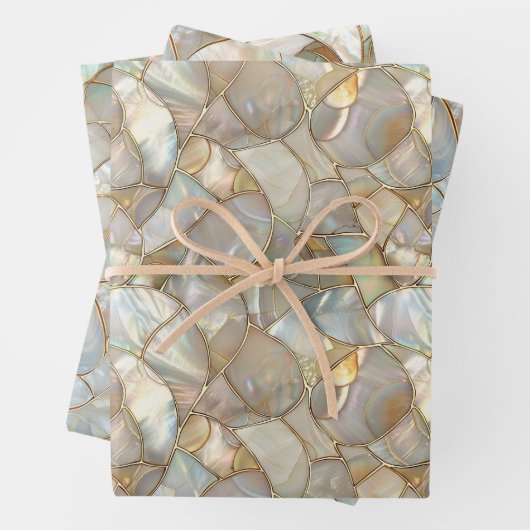 Moeder van Parel Mozaïek Verpakking Papieren Blade Inpakpapier Vel (In situ)