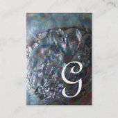 MOEDER VAN PAREL ,SEAHORSE MONOGRAM roze wit grijs Visitekaartje (Achterkant)