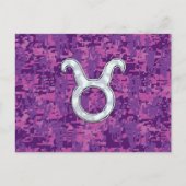 Moeder van parel Stier Sterrenbeeld op digitale ca Briefkaart (Voorkant)