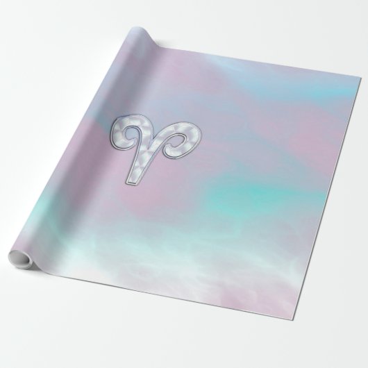 Moeder van parel stijl Ram sterrenbeeld symbool Cadeaupapier (Uitgerold)