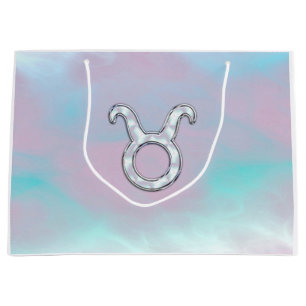 Moeder-van-parel stijl Stier Zodiac Symbool Large Cadeautasje