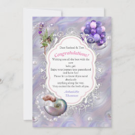 Moeder van Parelaars die de geboorte aan een baby- Bedankkaart