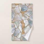 Moeder van parelcellen en goudcellen abstract bad handdoek (Handdoek)