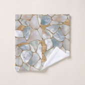 Moeder van parelcellen en goudcellen abstract bad handdoek (Wasdoekje)