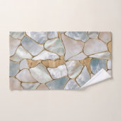 Moeder van parelcellen en goudcellen abstract bad handdoek (Handdoek)