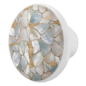 Moeder van parelcellen en goudcellen abstract keramische knop (Rechts)