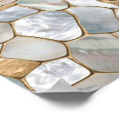 Moeder van parelcellen en goudcellen abstract poster (Hoek)