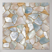 Moeder van parelcellen en goudcellen abstract poster (Voorkant)