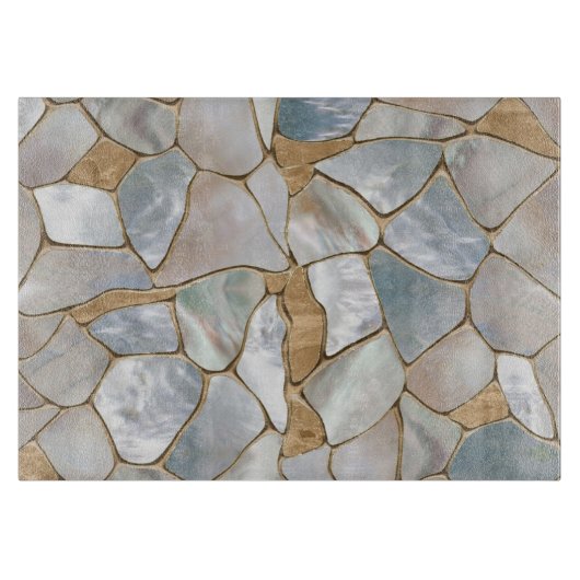 Moeder van parelcellen en goudcellen abstract snijplank (Voorkant)