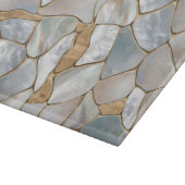 Moeder van parelcellen en goudcellen abstract snijplank (Hoek)