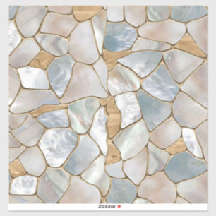 Moeder van parelcellen en goudcellen abstract sticker