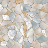 Moeder van parelcellen en goudcellen abstract sticker (Voorkant)