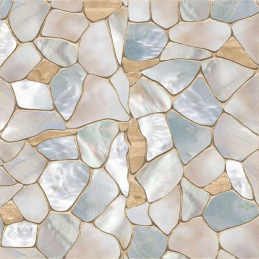 Moeder van parelcellen en goudcellen abstract sticker (Voorkant)