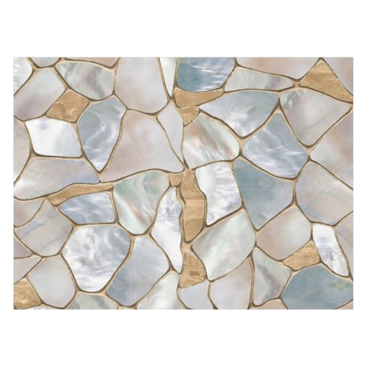 Moeder van parelcellen en goudcellen abstract tafelkleed (Voorkant (Horizontaal))