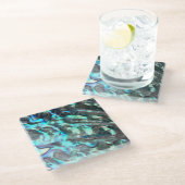 Moeder van Parelfototextuur Glazen Onderzetter (Schuin)