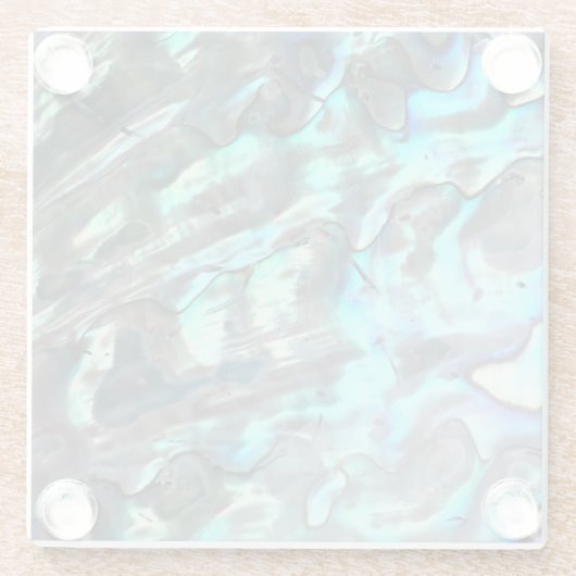 Moeder van Parelfototextuur Glazen Onderzetter (Achterkant)