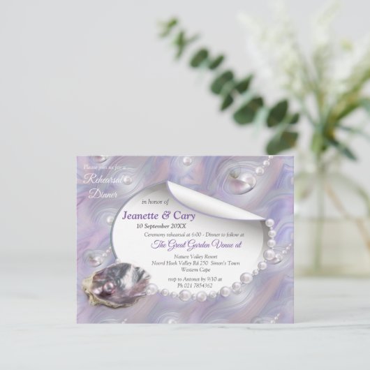 Moeder van parelhoen kaart (Staand voorkant)