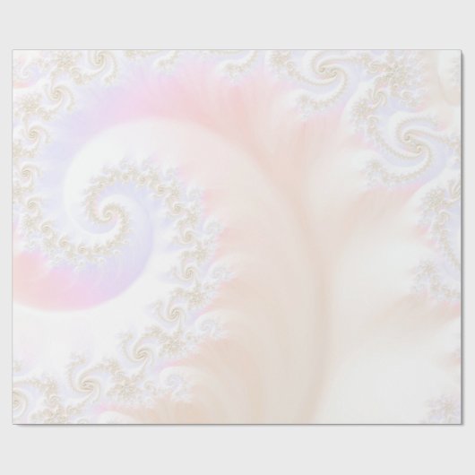 Moeder van parellen Luxurous Fractal Spiral Cadeaupapier (Vlak)