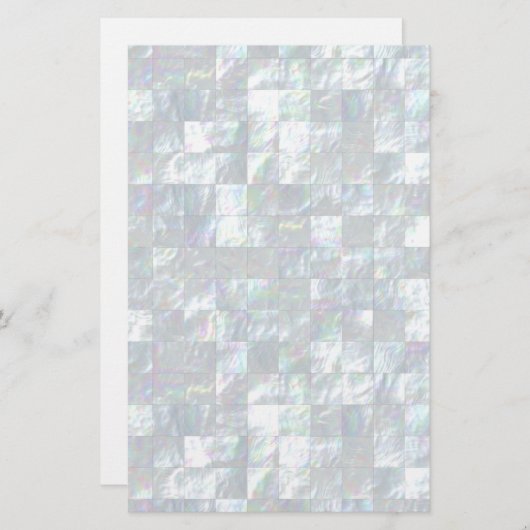 Moeder van parelmozaïek briefpapier (Voorkant / Achterkant)