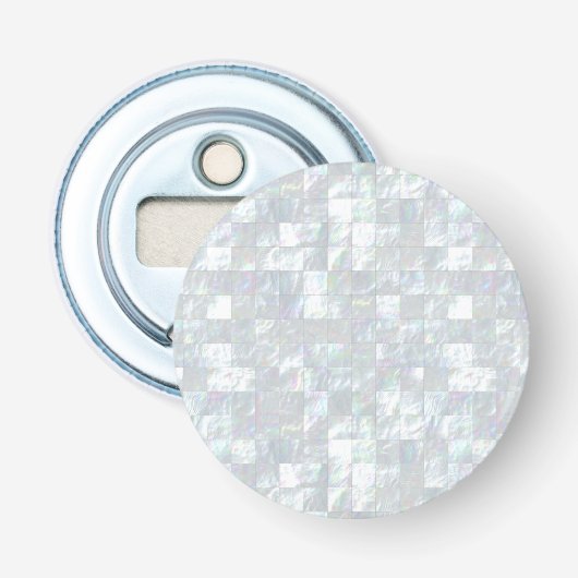 Moeder van parelmozaïek button flesopener (Voorkant)