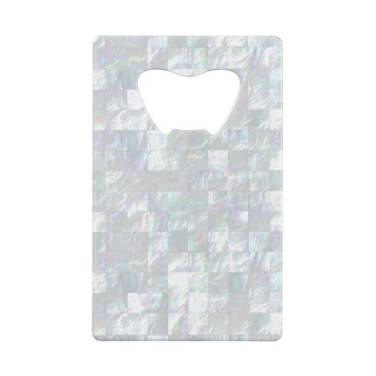 Moeder van parelmozaïek creditkaart flessenopener (Achterkant)