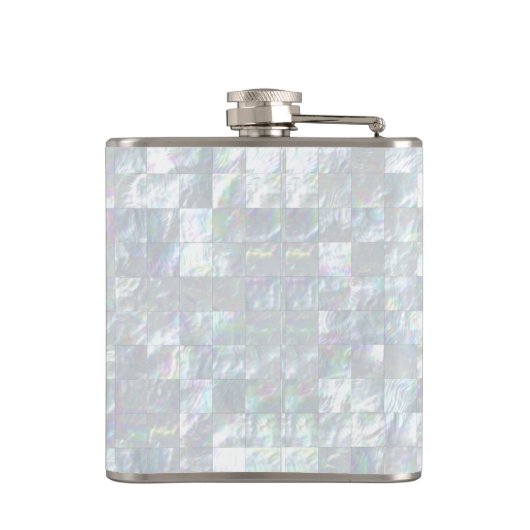 Moeder van parelmozaïek heupfles (Achterkant)