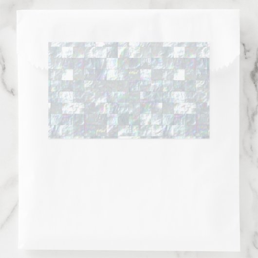 Moeder van parelmozaïek rechthoekige sticker (Tas)