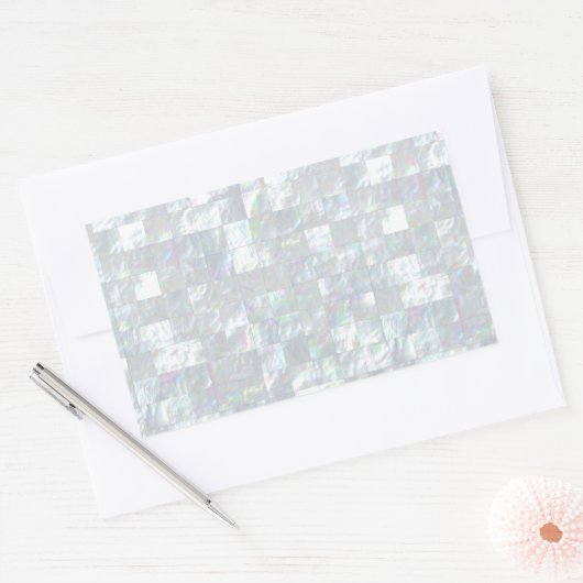 Moeder van parelmozaïek rechthoekige sticker (Envelop)