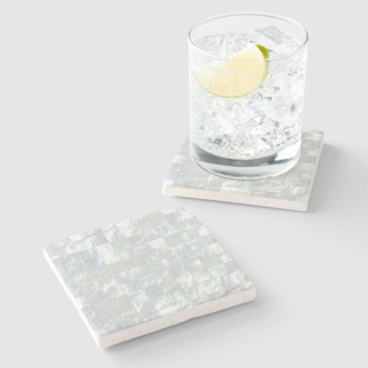 Moeder van parelmozaïek stenen onderzetter (Zijkant)