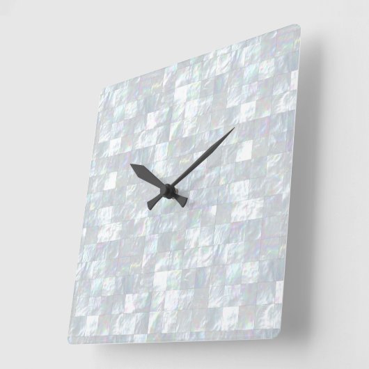 Moeder van parelmozaïek vierkante klok (Hoek)