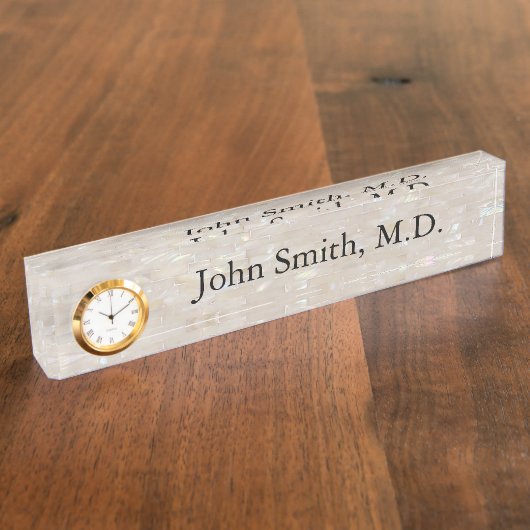 Moeder van Parelnaam Bord Naambordje (Zijkant)