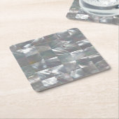 Moeder van parelontwerp kartonnen onderzetters (Schuin)