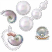 Moeder van parels die Geboorte van een Baby Pearl. Sticker (Voorkant)