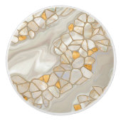 Moeder van parels en goudcellen, Abstract Keramische Knop (Voorkant)