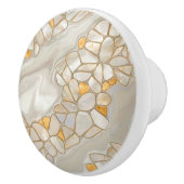 Moeder van parels en goudcellen, Abstract Keramische Knop (Rechts)