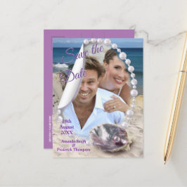 Moeder van Parels Samengevoegd als Liquid Swirls Aankondigingskaart