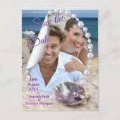 Moeder van Parels Samengevoegd als Liquid Swirls Aankondigingskaart (Voorkant)