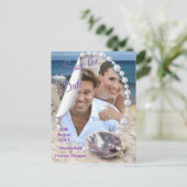 Moeder van Parels Samengevoegd als Liquid Swirls Aankondigingskaart (Staand voorkant)