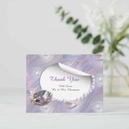 Moeder van Parels Samengevoegd als Liquid Swirls Briefkaart (Staand voorkant)