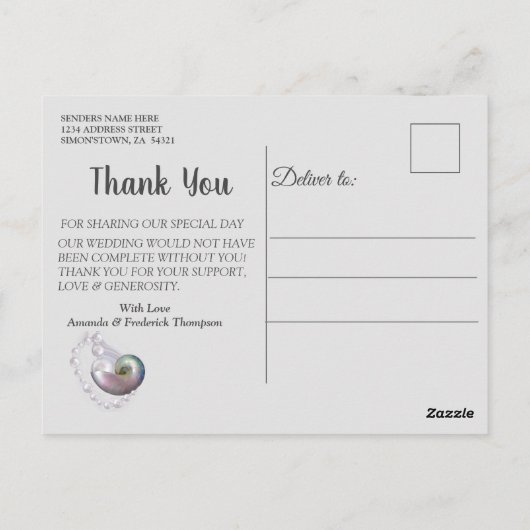 Moeder van Parels Samengevoegd als Liquid Swirls Briefkaart (Achterkant)