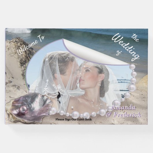 Moeder van Parels Samengevoegd als Liquid Swirls Gastenboek (Voorkant)