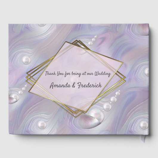 Moeder van Parels Samengevoegd als Liquid Swirls Gastenboek (Achterkant)