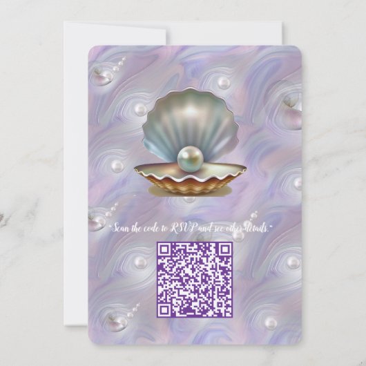 Moeder van Parels Samengevoegd als Liquid Swirls Kaart (Achterkant)