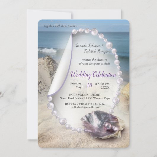 Moeder van Parels Samengevoegd als Liquid Swirls Kaart (Voorkant)