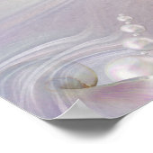Moeder van Parels Samengevoegd als Liquid Swirls Poster (Hoek)