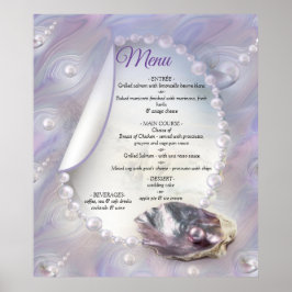 Moeder van Parels Samengevoegd als Liquid Swirls Poster