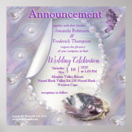 Moeder van Parels Samengevoegd als Liquid Swirls Poster