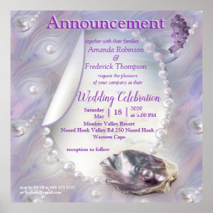 Moeder van Parels Samengevoegd als Liquid Swirls Poster