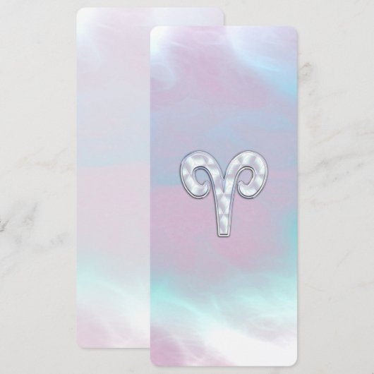 Moeder van parelstijl Aries Zodiac Sign (Voorkant / Achterkant)